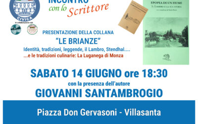 Aperitivo con lo scrittore: Le Brianze con Giovanni Santambrogio